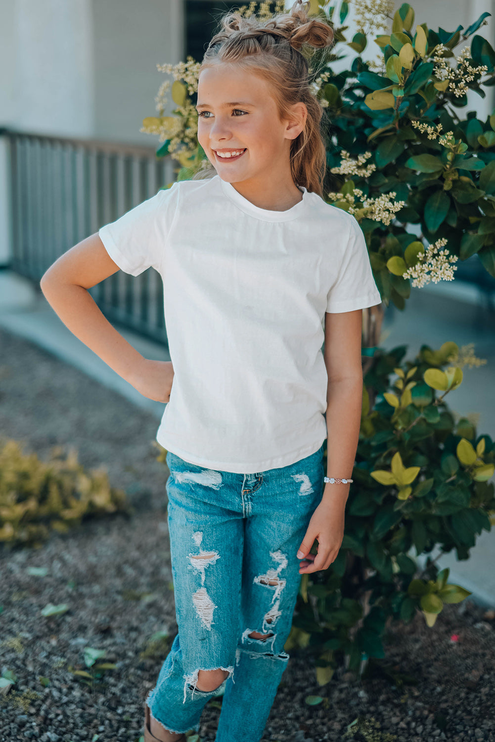 Girls Short Sleeve Crewneck T-Shirt