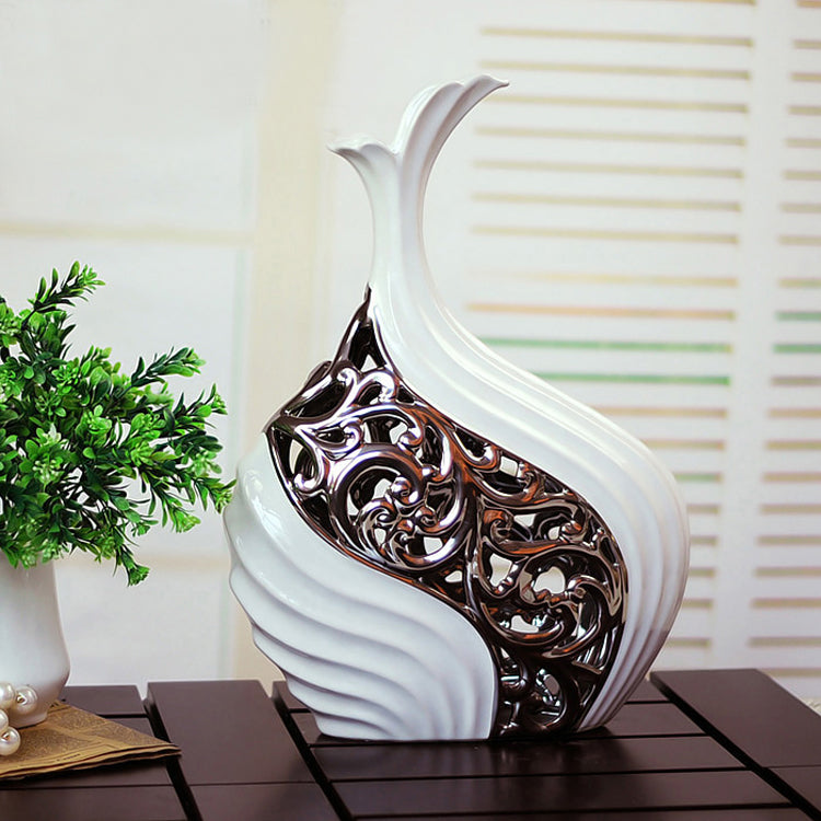 Whispering White Waves Vases