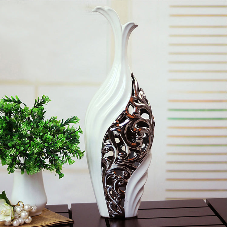 Whispering White Waves Vases