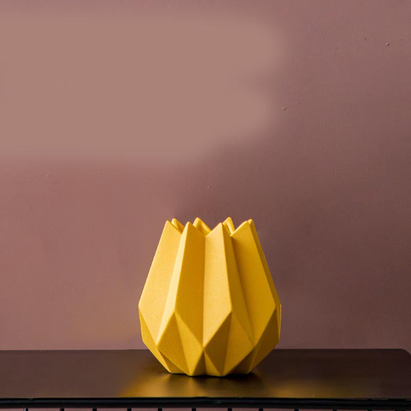 Ceramic Origami Vase Centerpiece