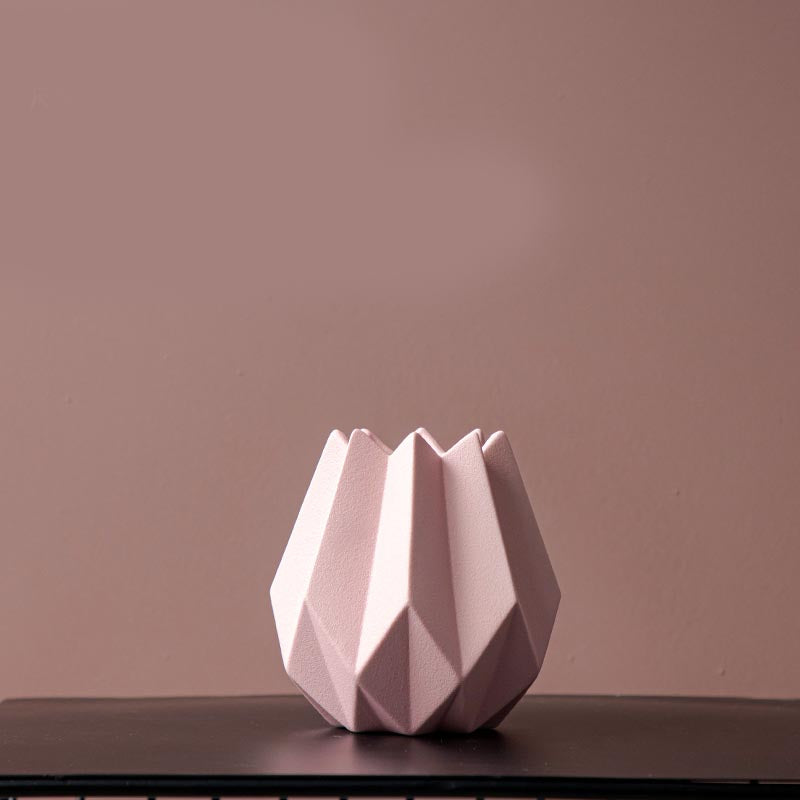 Ceramic Origami Vase Centerpiece