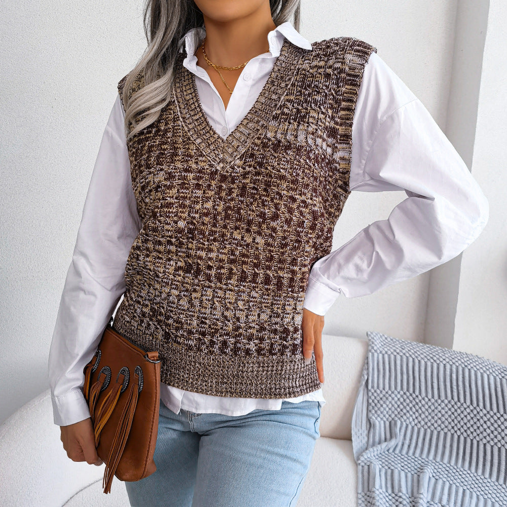Heathered V-Neck Sweater Vest