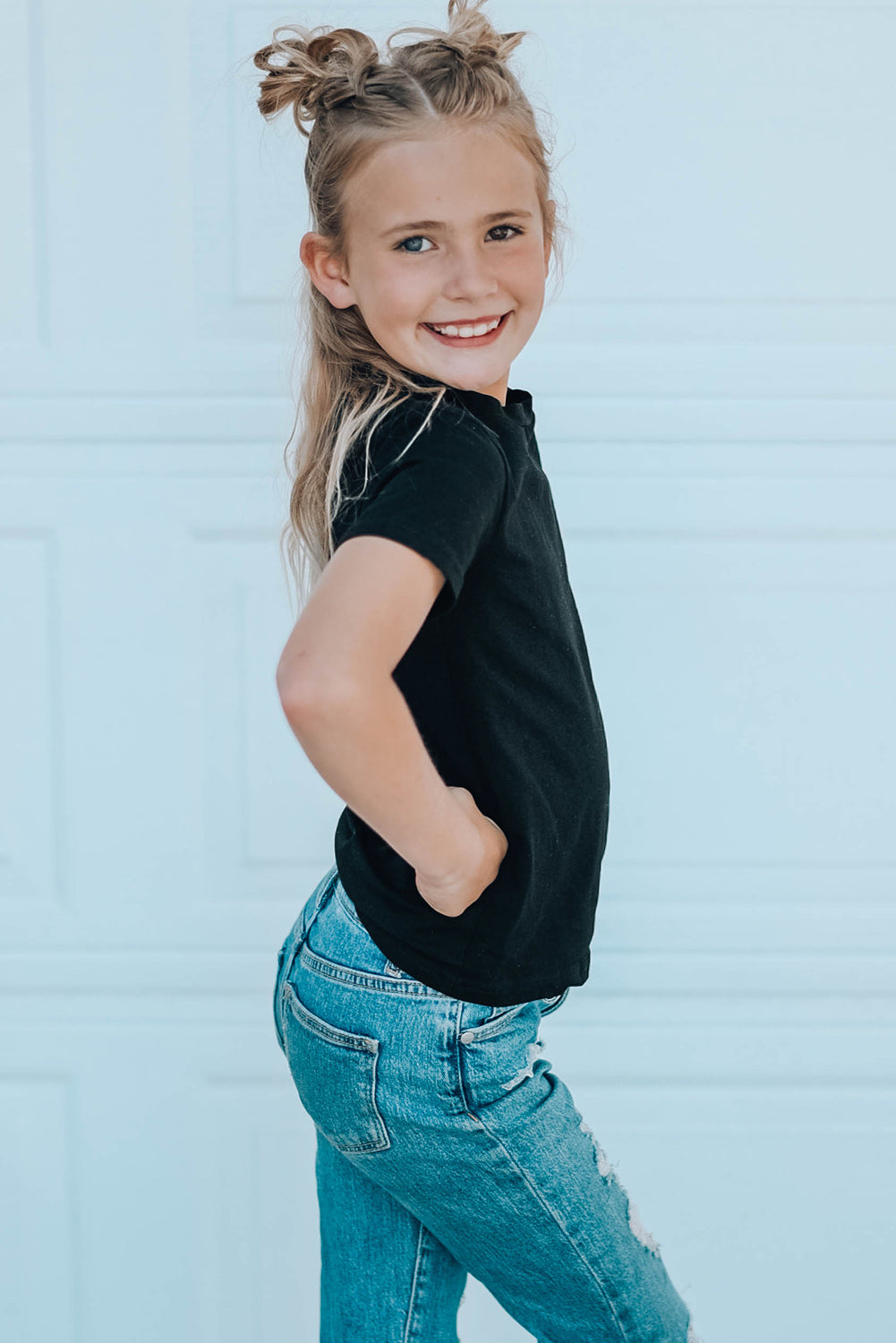 Girls Short Sleeve Crewneck T-Shirt