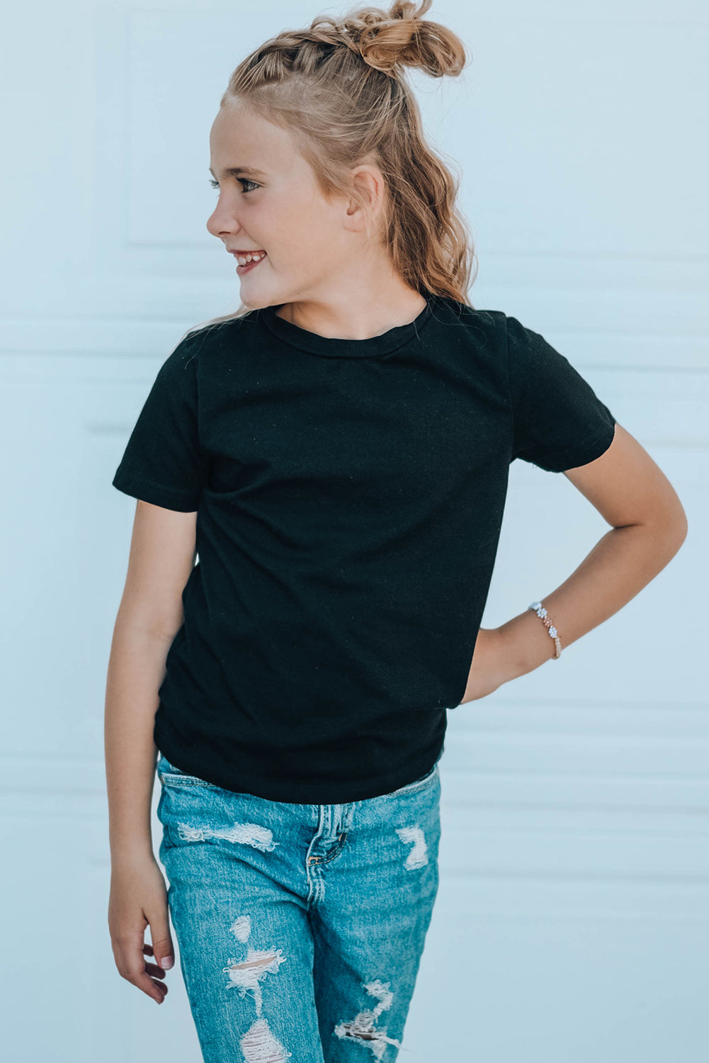 Girls Short Sleeve Crewneck T-Shirt