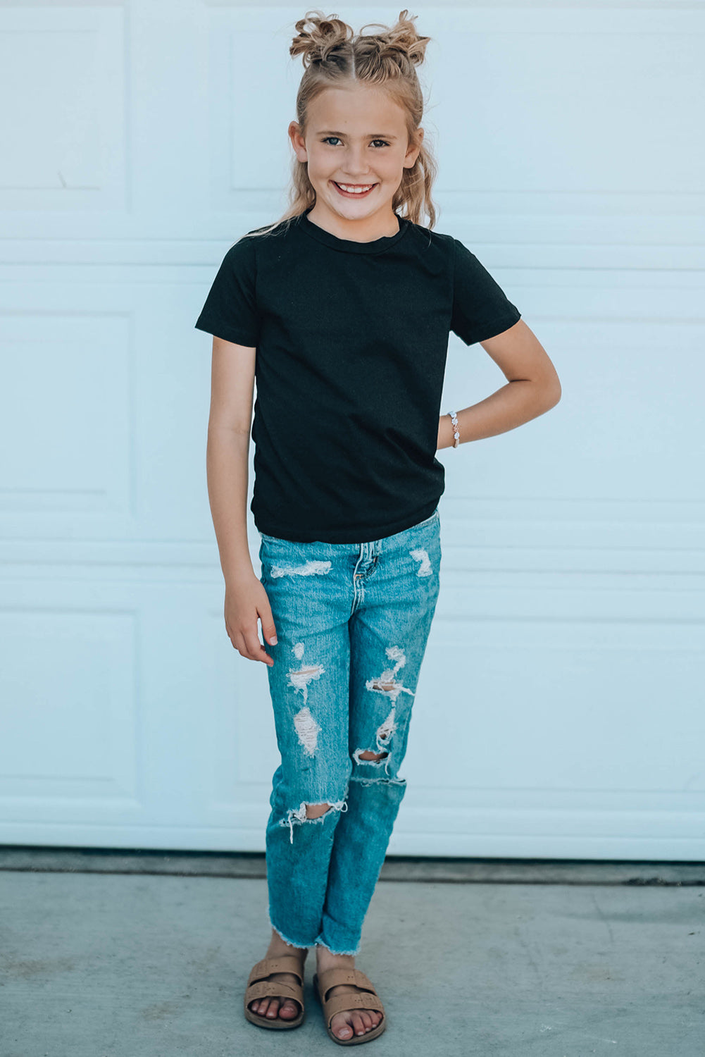 Girls Short Sleeve Crewneck T-Shirt