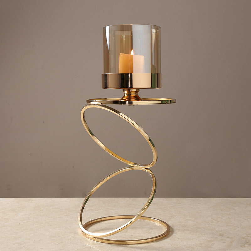 Amber Ambience Glass Candle Holder