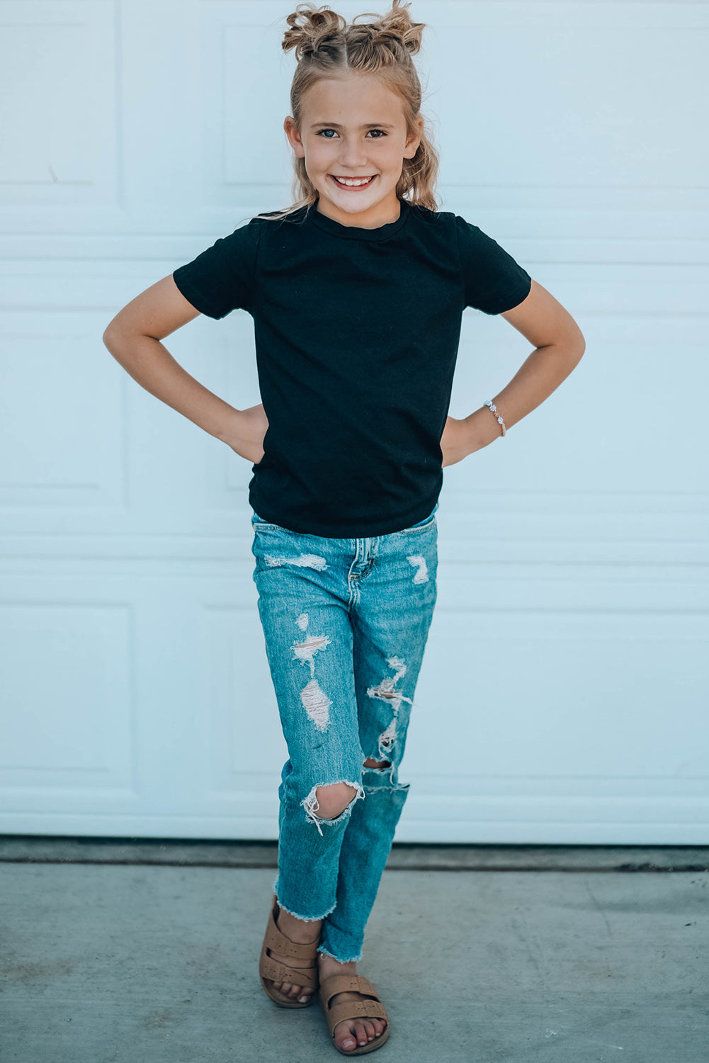 Girls Short Sleeve Crewneck T-Shirt